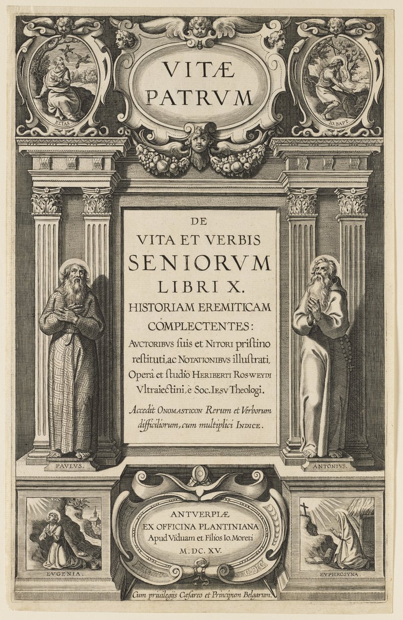 Theodor Galle tarafından oyulmuş, Heribert Rosweyde