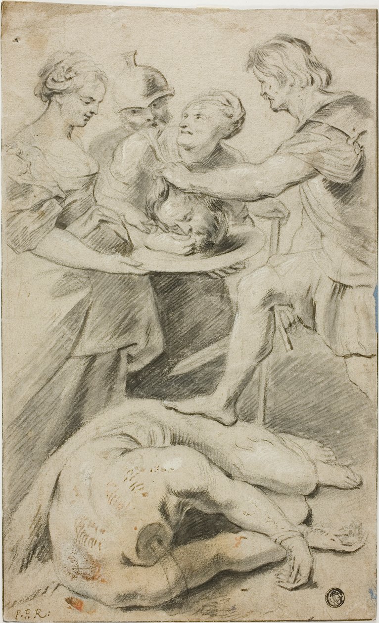 Herodias, Vaftizci Yahya'nın Başını Karşılarken by Peter Paul Rubens