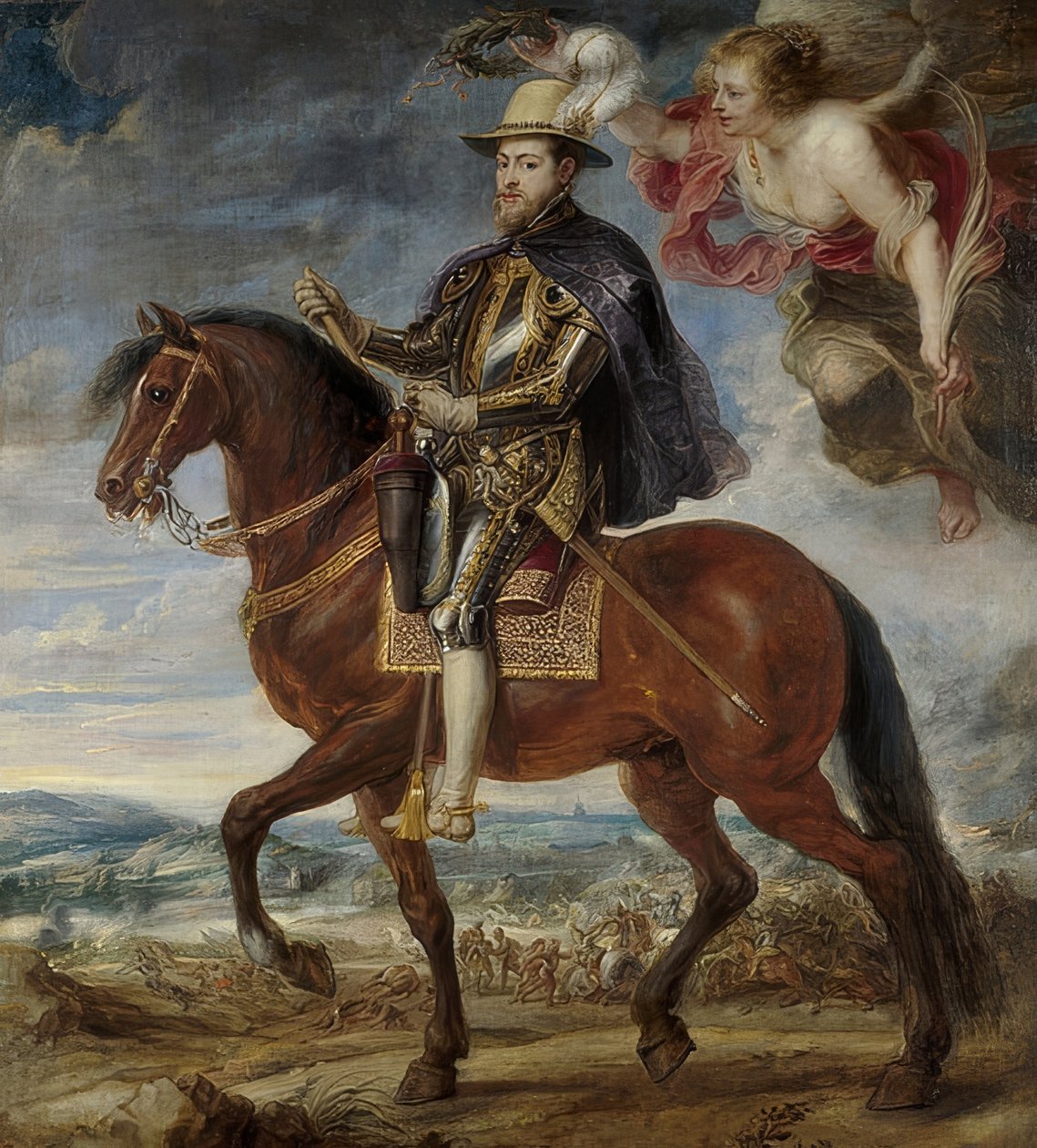 İspanya Kralı II. Philip (1527-1598) at sırtında. 1628 by Peter Paul Rubens