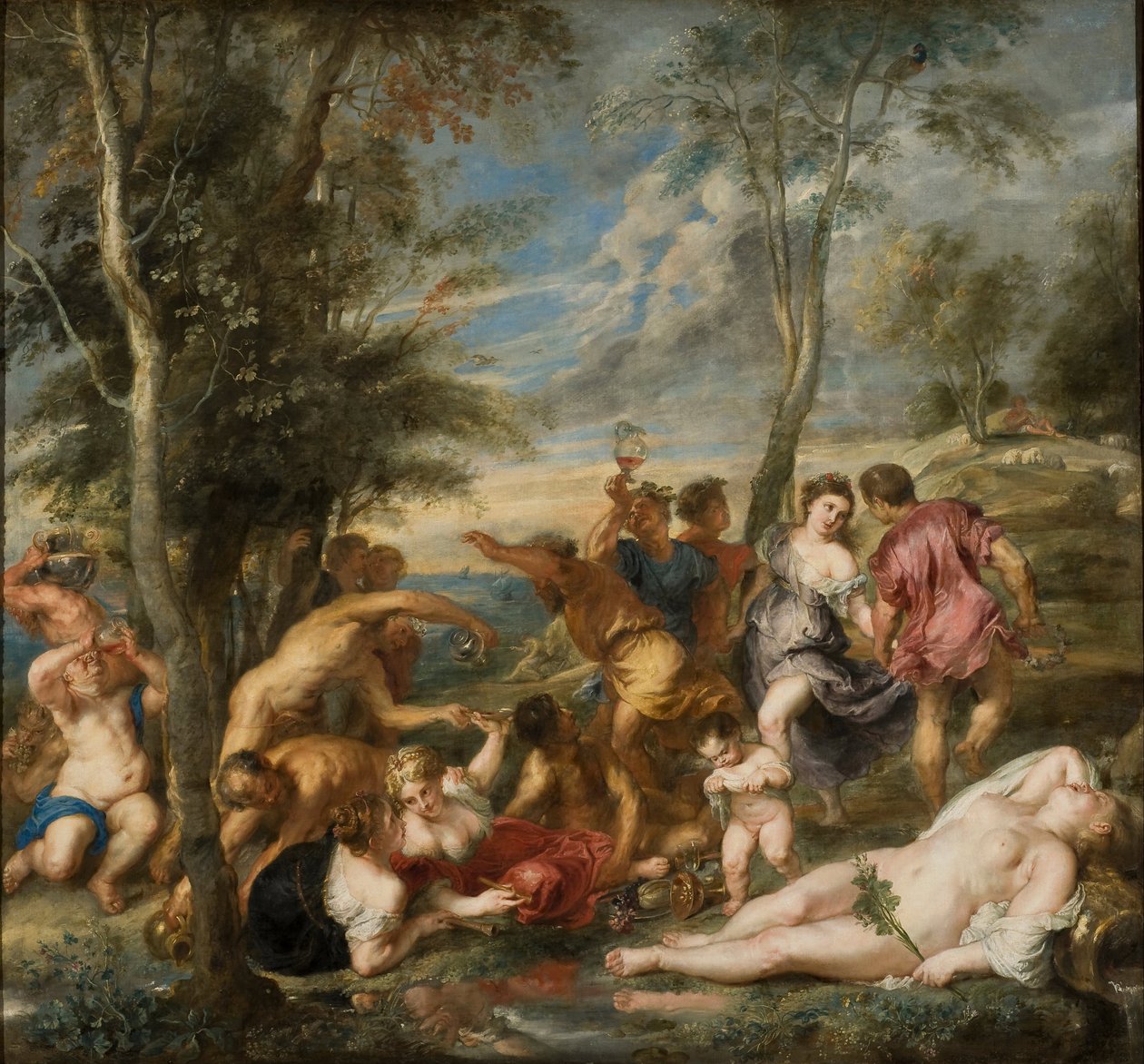 La Bacchanale des Andriens (et Ariane endormie) - Andrian Bacchanal of the Bacchanal - Rubens, Pieter Paul (1577-1640) - 1630