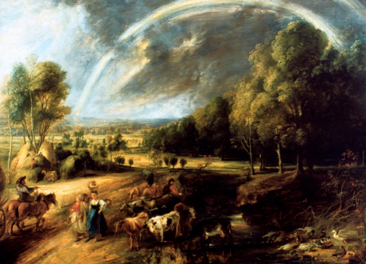 Gökkuşağıyla Manzara, c1630 by Peter Paul Rubens