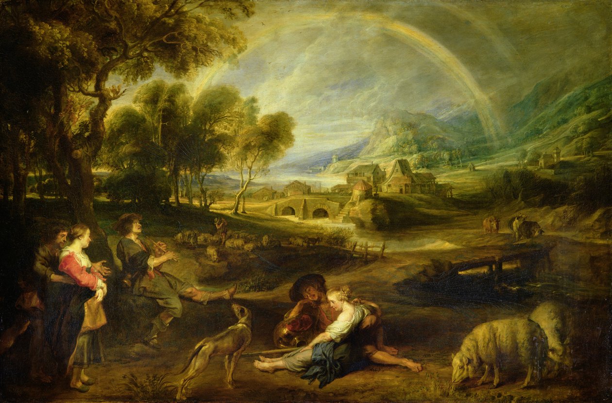 Gökkuşağı ile Manzara by Peter Paul Rubens