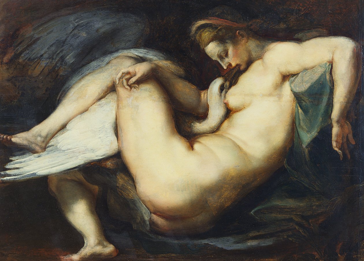 Leda ve Kuğu (panelde yağ) by Peter Paul Rubens