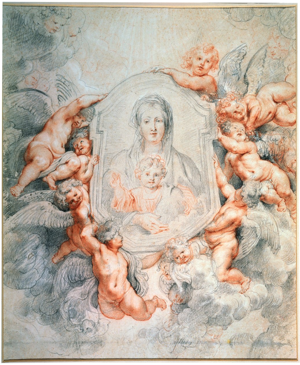 Madonna Meleklerin Hayranlığı Madonna della Vallicella, 1608. by Peter Paul Rubens