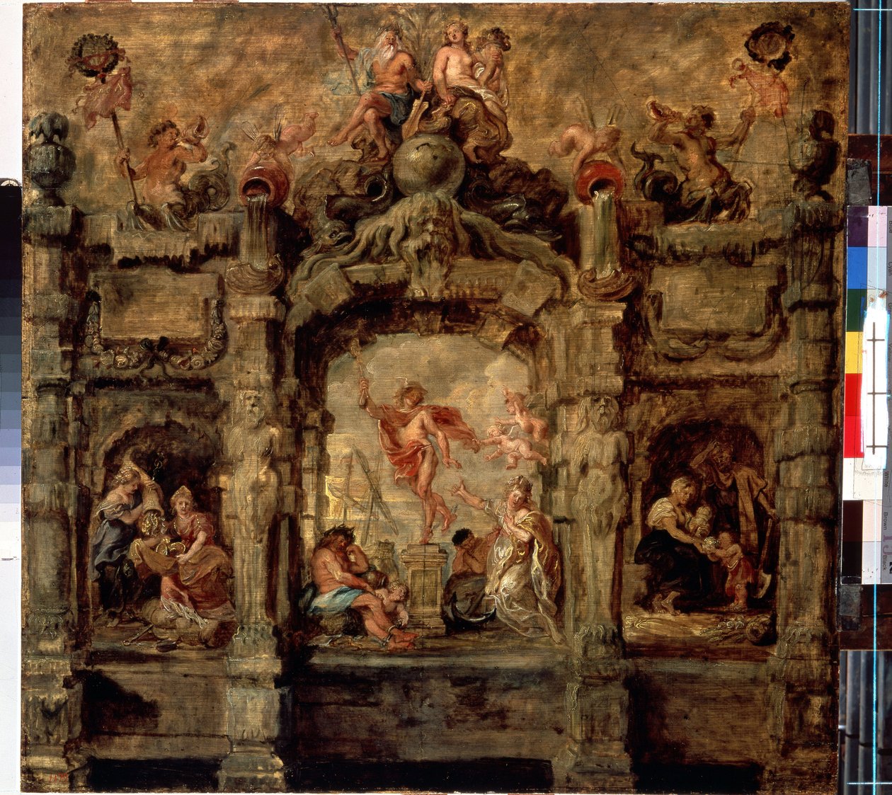 Merkür uzaklaşıyor. Peter Paul (Pierre-Paul) Rubens (veya Peter Paul veya Petrus Paulus) (1577-1640) tarafından yapılan resim. Ahşap üzeri yağlı boya, 76 x 79 cm by Peter Paul Rubens