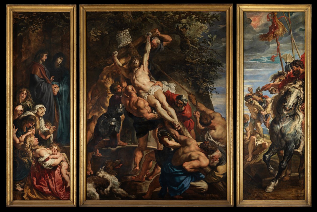 Haçın Yükselişi, c.1610-11 (panel üzerine yağ) by Peter Paul Rubens