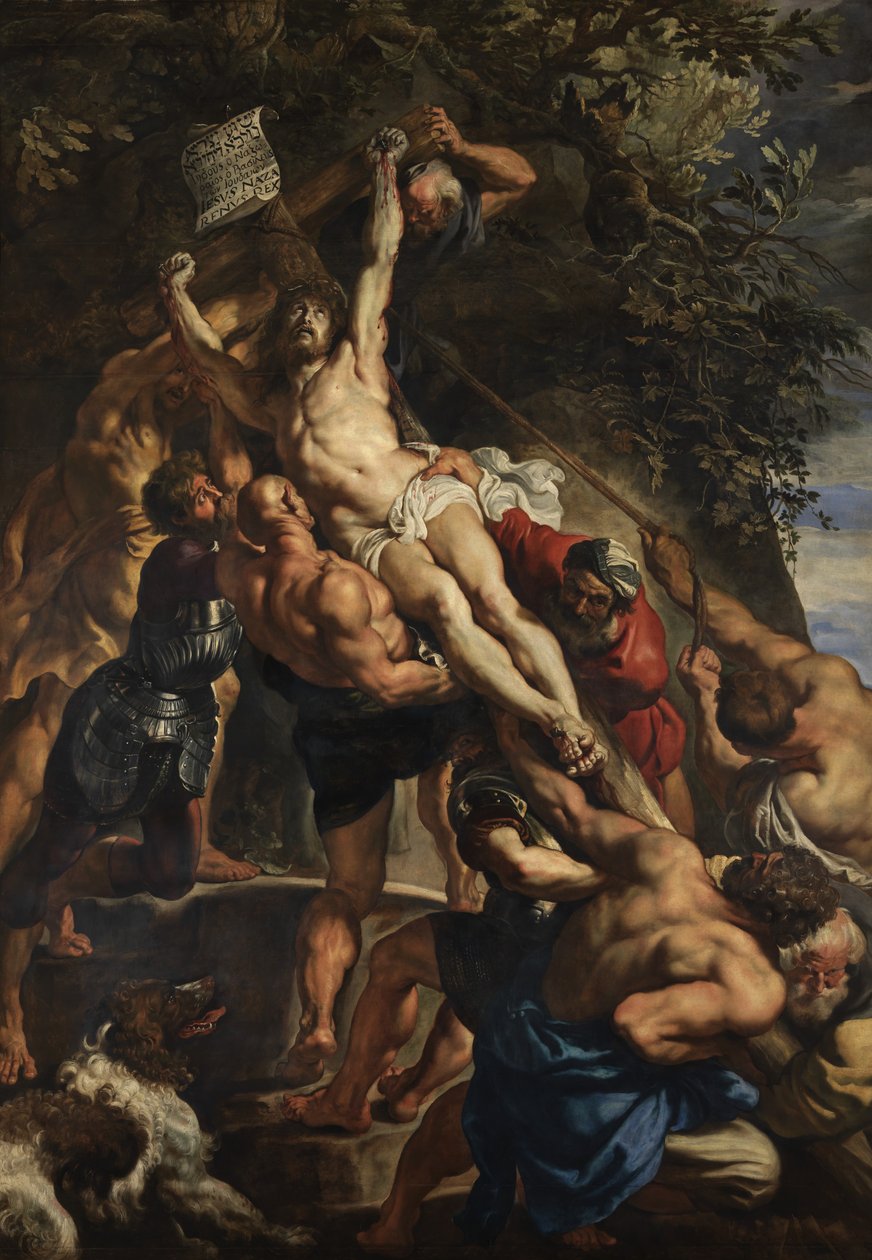 Haç Yükselişi, orta panel, c.1610-11 (panel üzeri yağlı boya) by Peter Paul Rubens