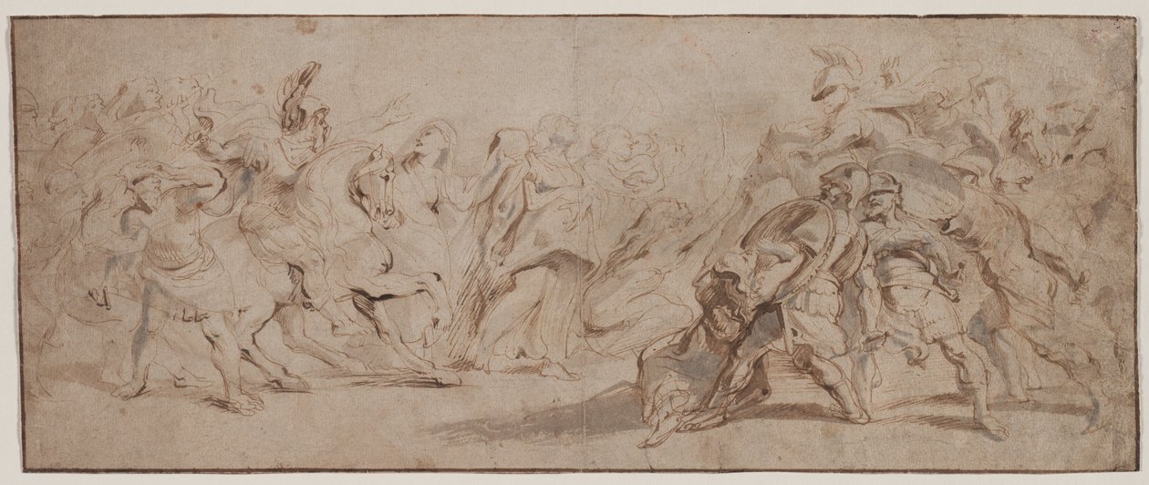 Romalılar ve Sabinlerin Uzlaşması (recto) by Peter Paul Rubens