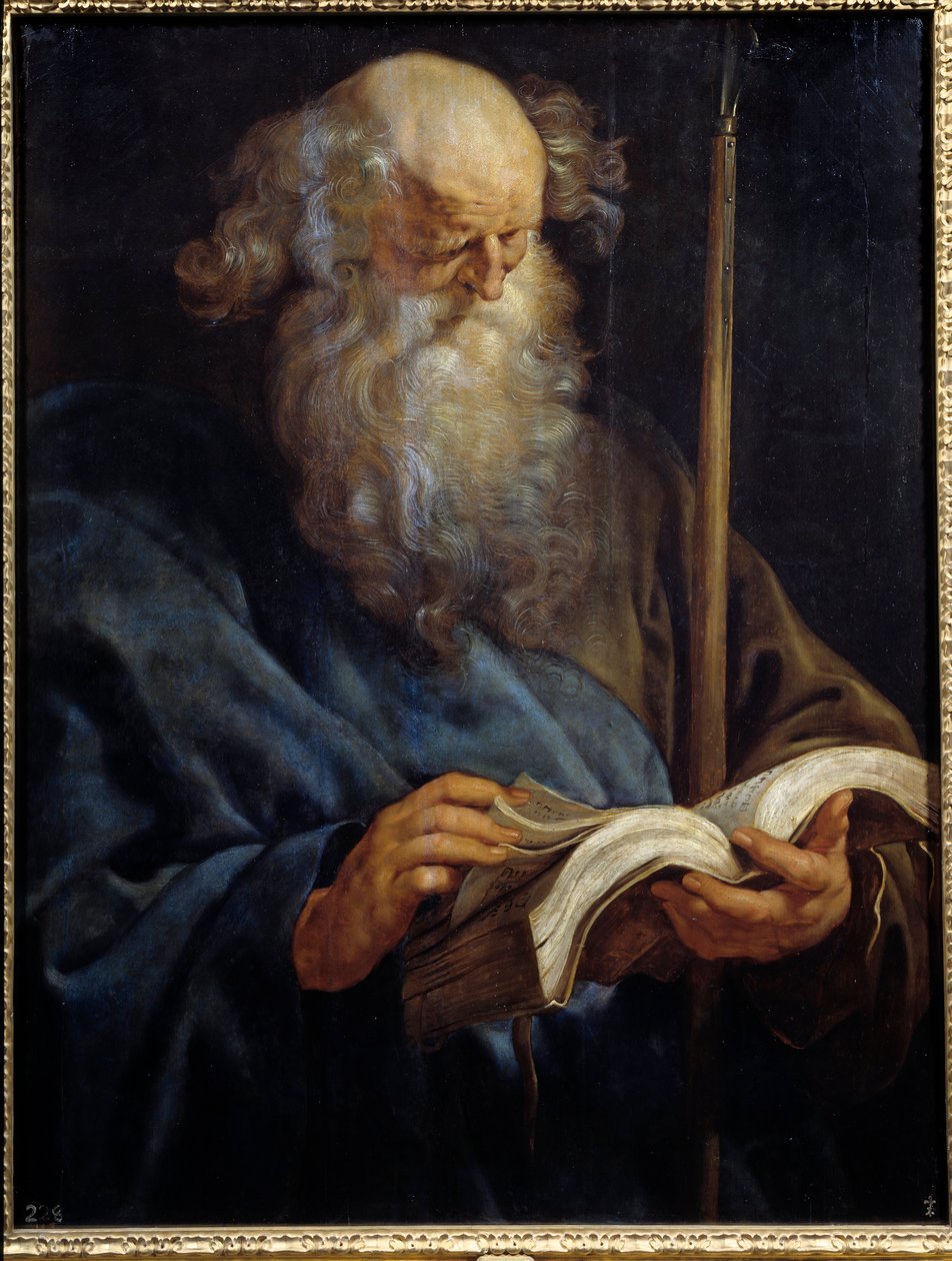 Havari Aziz Thomas'ın Peter Paul (Pierre-Paul) Rubens (veya Peter Paul veya Petrus Paulus) (1577-1640) tarafından yapılan resminin temsili (1577-1640) 17. yüzyıl Güneşi. 1,08x0,84 m Madrid, Prado Müzesi by Peter Paul Rubens