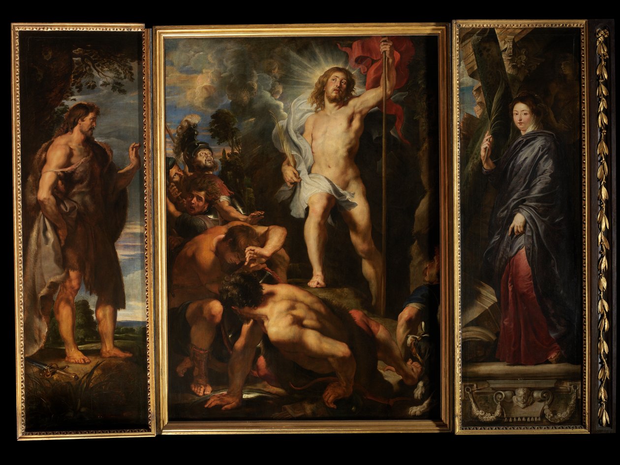 İsa'nın Dirilişi, c.1611-12 (panel üzerine yağlıboya) by Peter Paul Rubens