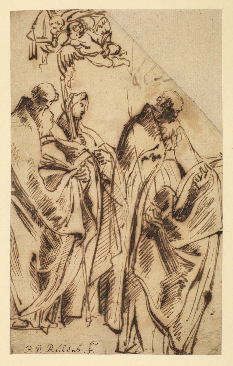 Aziz Amandus ve Aziz Walpurga, c.1610 by Peter Paul Rubens
