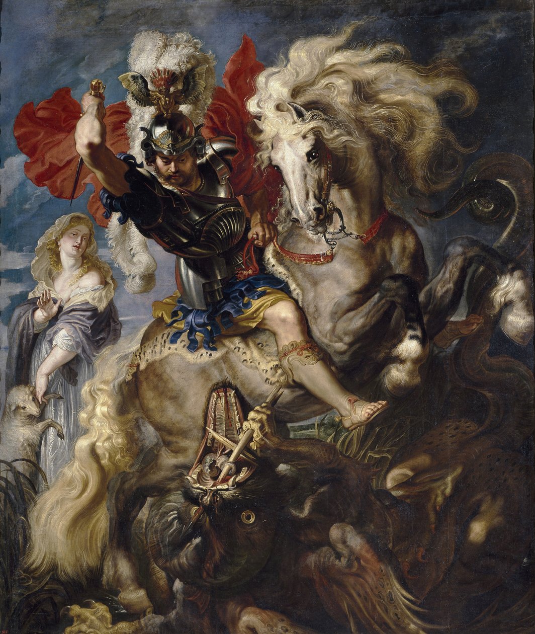 Aziz George ve Ejderha, 1606-1608 by Peter Paul Rubens