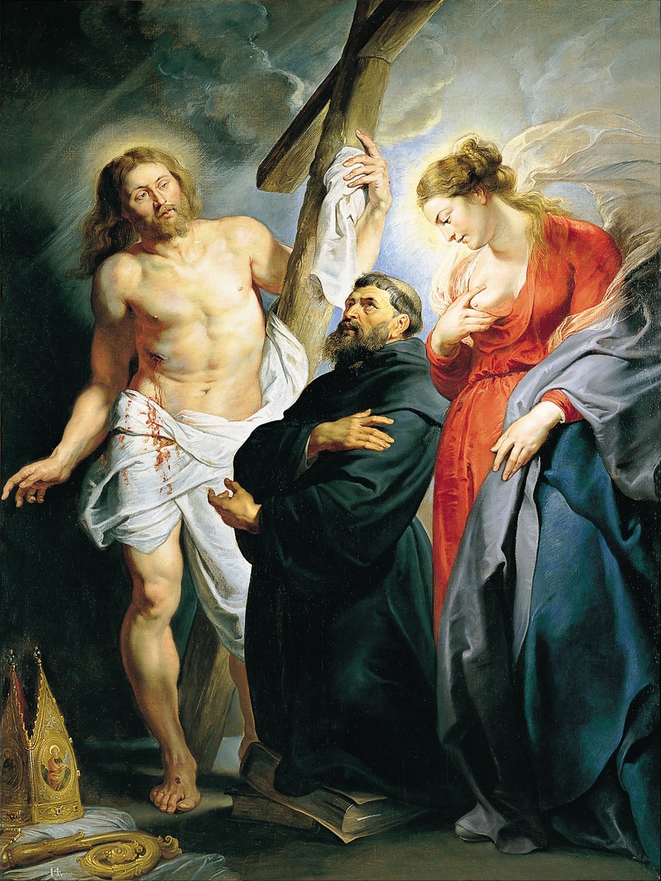 İsa ve Bakire arasındaki Aziz Augustine by Peter Paul Rubens