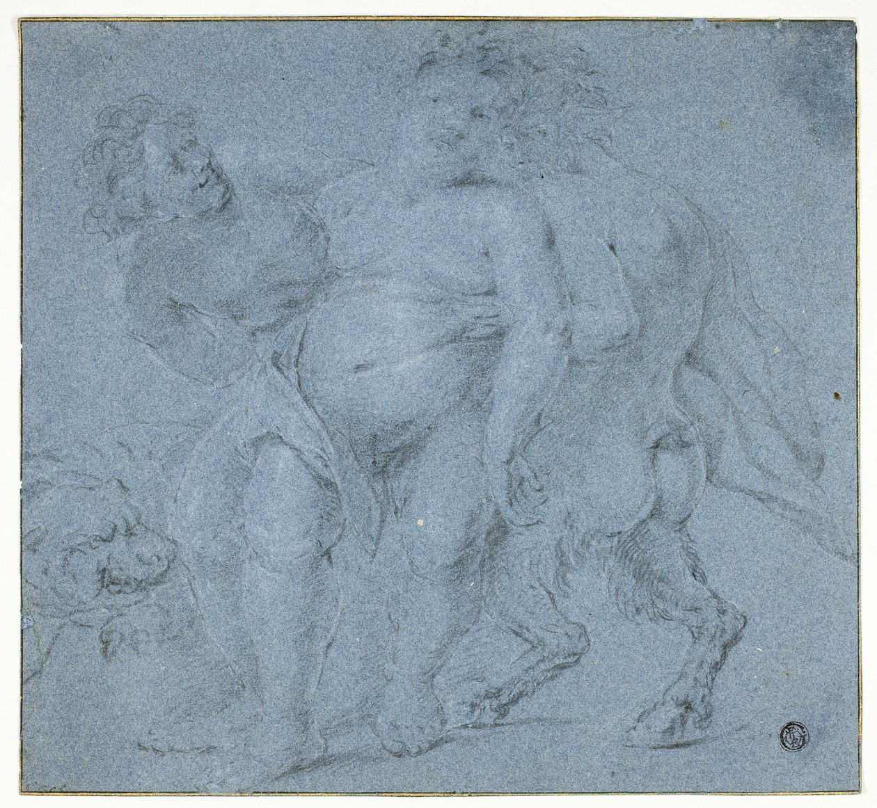 Silenus İki Satir Tarafından Destekleniyor by Peter Paul Rubens
