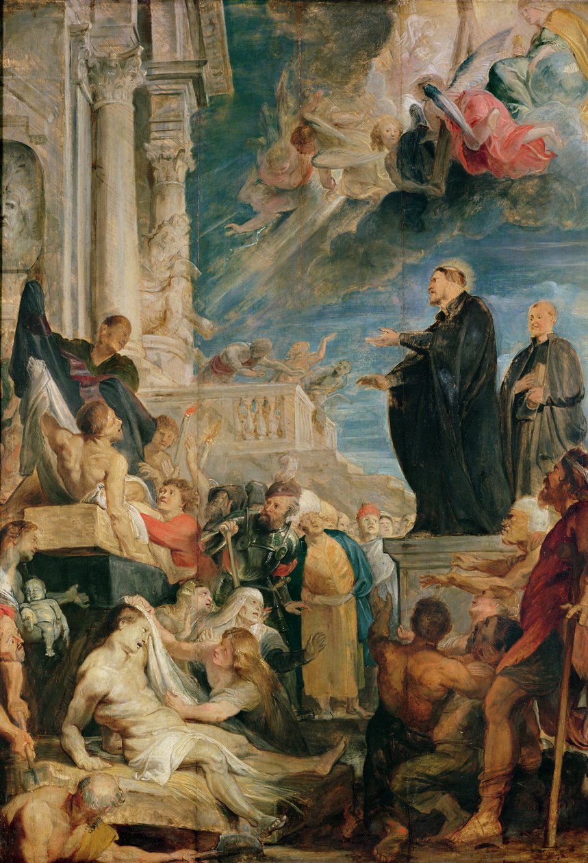 Francis Xavier Hastaları Blessing (tuval üzerine yağlı boya) by Peter Paul Rubens