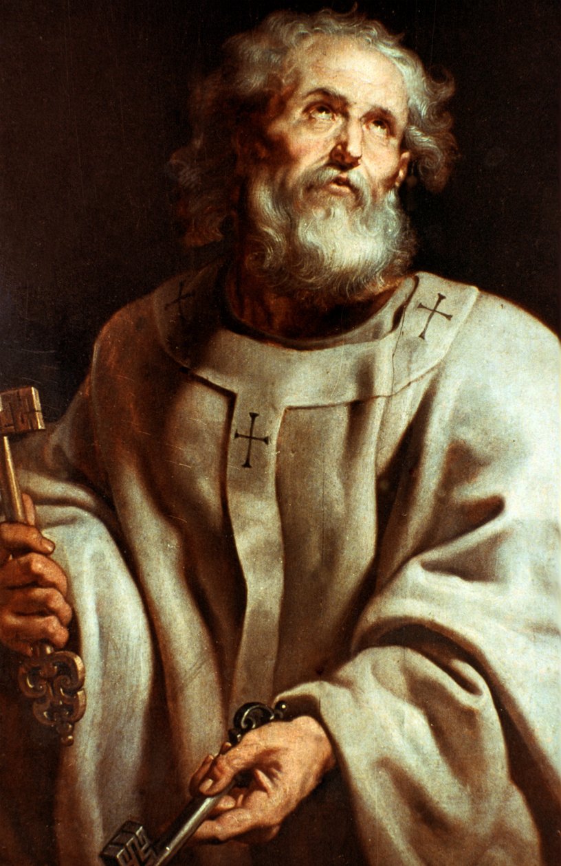 Aziz Peter, c.1611 (tuval üzerine yağlı boya) by Peter Paul Rubens