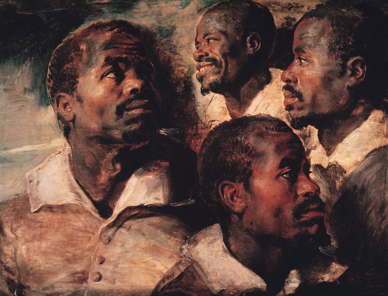 Siyah Başın Çalışmaları (tuval üzerine yağlı boya) by Peter Paul Rubens