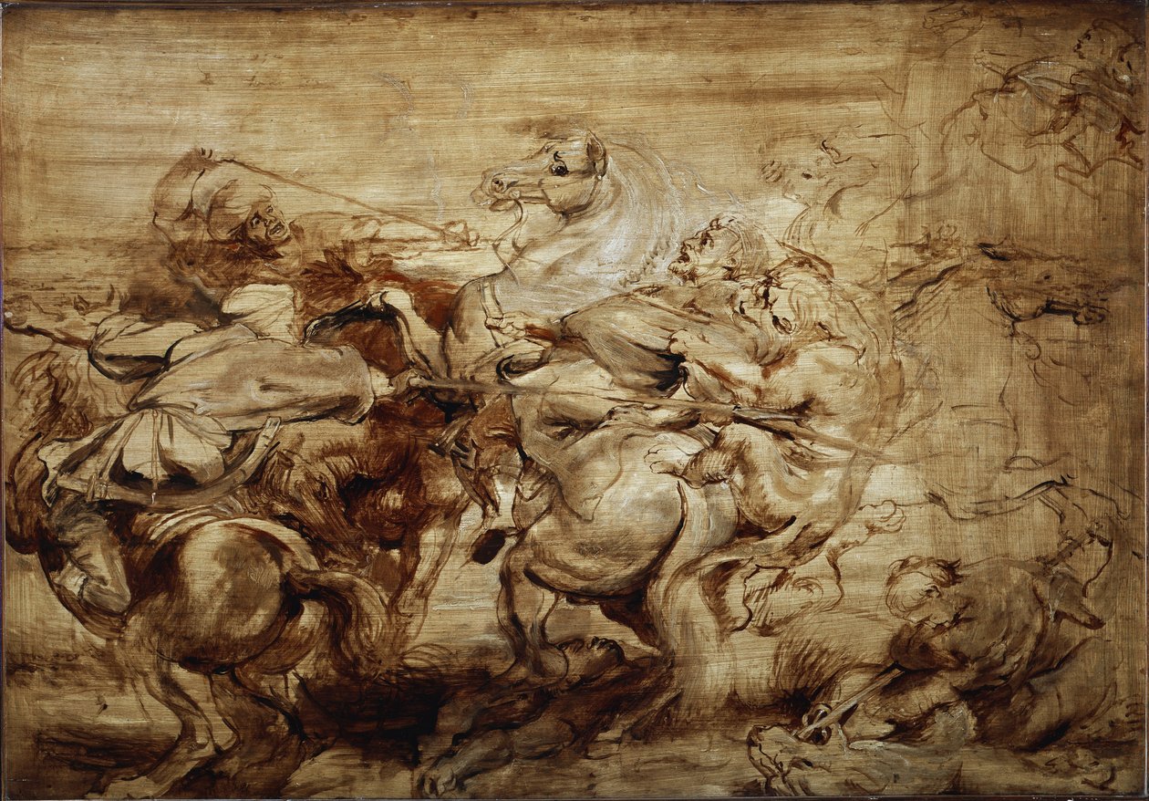 Aslan avı için çalışma (Resim by Peter Paul Rubens