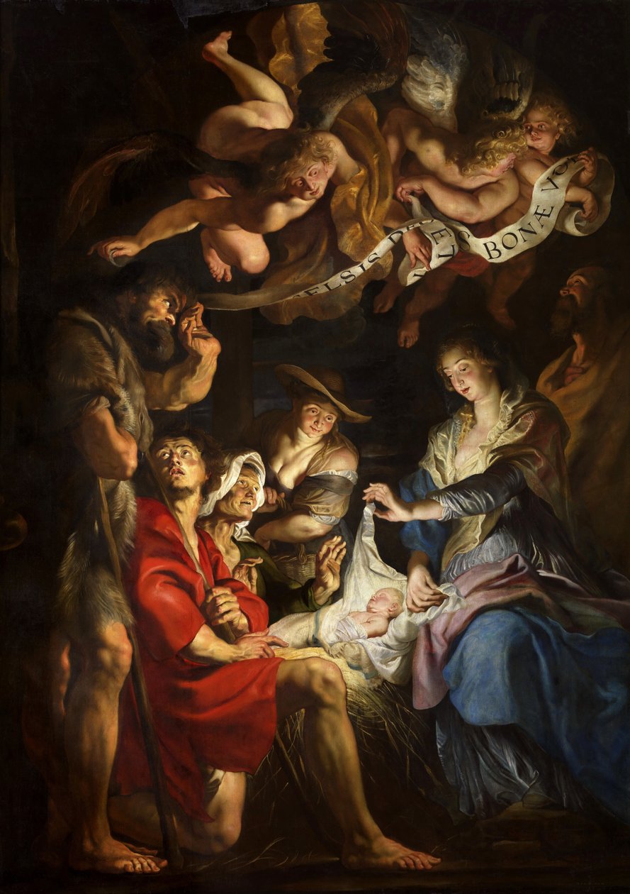 Çobanların Tapınması, yaklaşık 1608. by Peter Paul Rubens