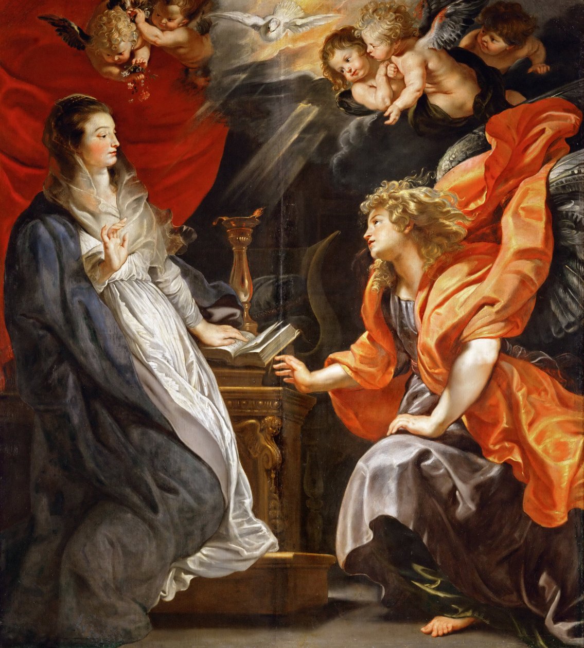 Müjde - Pieter Paul Rubens (1577-1640). Tuval üzerine yağlı boya, yaklaşık 1609. Ebat : 224x200 cm. Sanat Tarihi Müzesi, Viyana by Peter Paul Rubens
