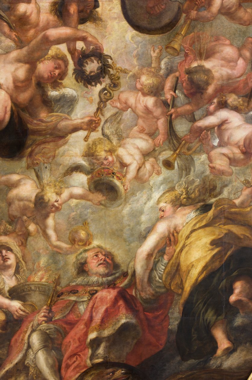 The Apotheosis of King James I, The Rubens Ceiling, Banqueting House, Whitehall, c.1629-34 (tuval üzerine yağlı boya) by Peter Paul Rubens