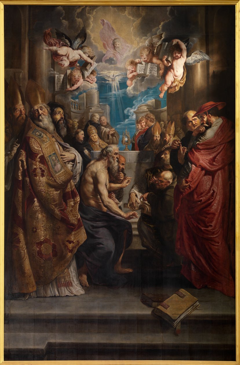 Kutsal Ayin Anlaşmazlığı, c.1609 (panel üzerine yağlıboya) by Peter Paul Rubens