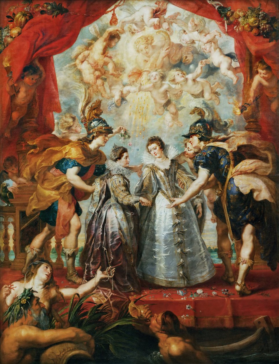 İspanya Sınırında Prenseslerin Mübadelesi. Marie de Medici Döngüsü by Peter Paul Rubens