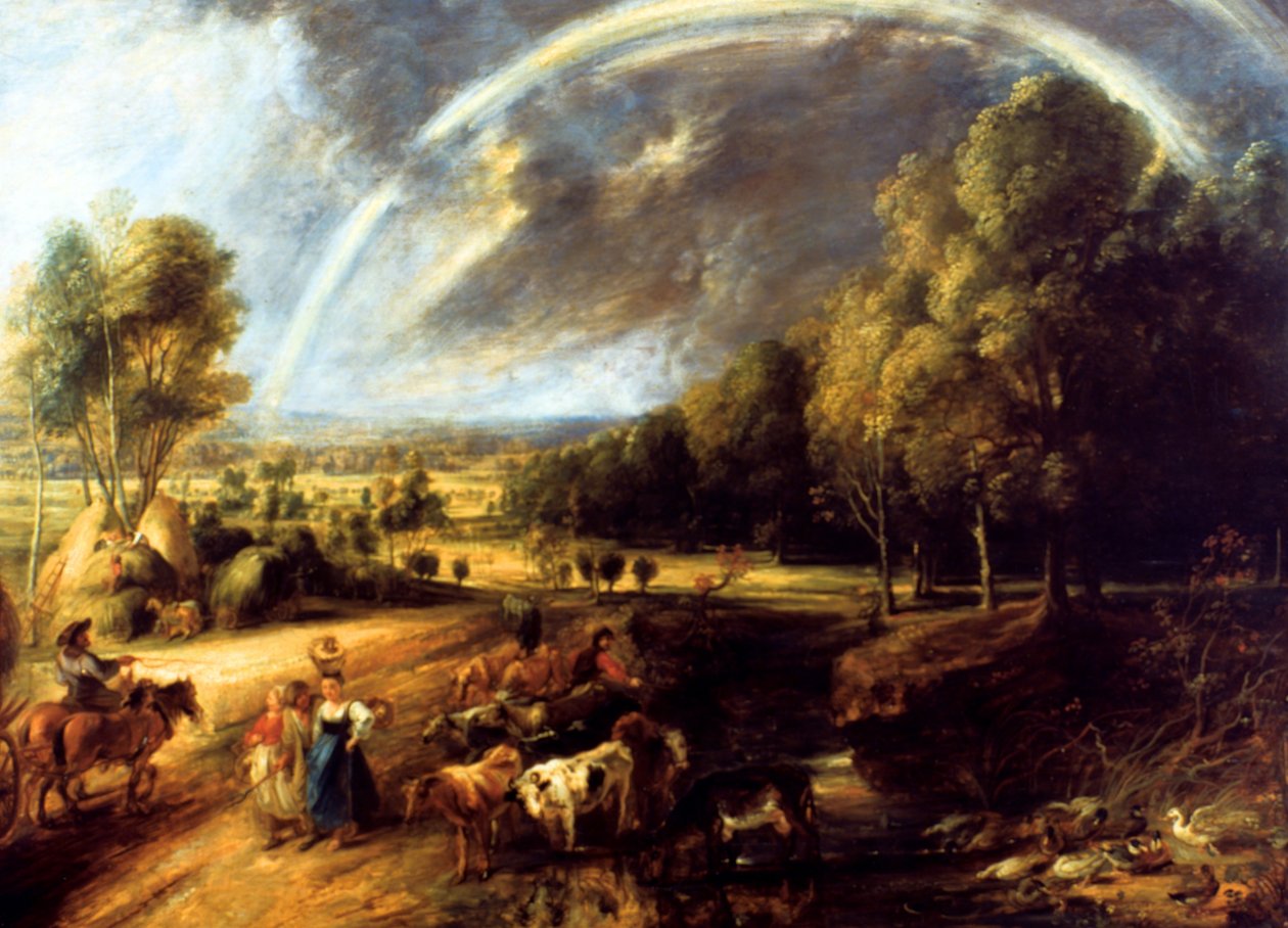 Gökkuşağı Manzarası, c.1636 (tuval üzerine yağlı boya) by Peter Paul Rubens