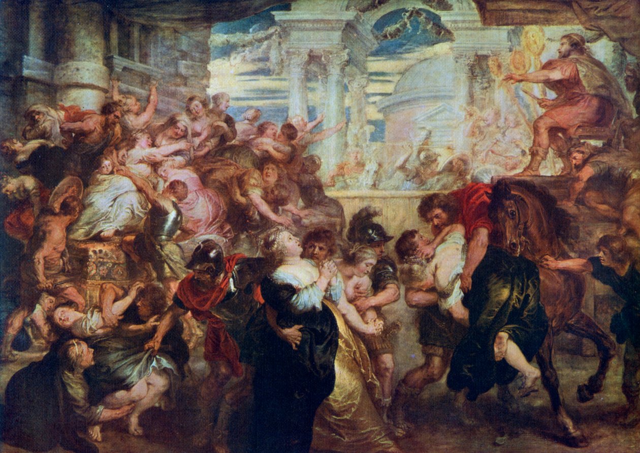 Sabine Kadınlarına Tecavüz, c1635-1640, 1912. by Peter Paul Rubens