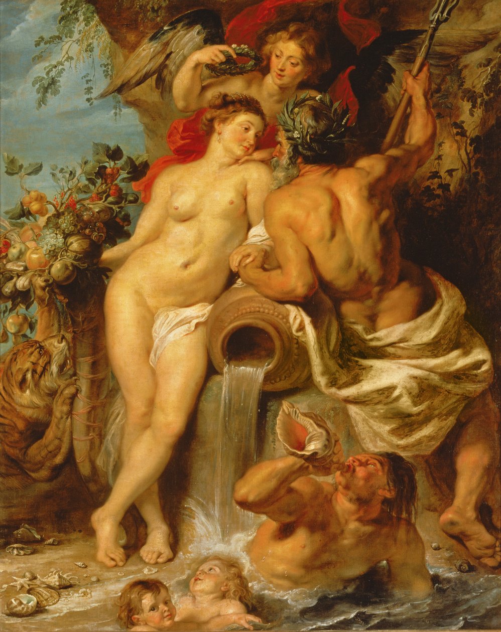 Toprak ve Su Birliği, c.1618 (tuval üzerine yağlı boya) by Peter Paul Rubens
