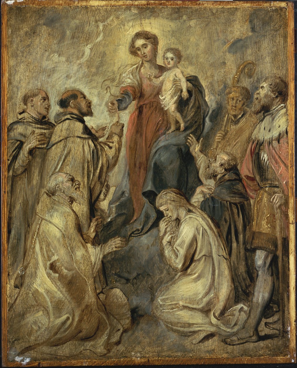 Tesbih Bakiresi ve Çocuğu by Peter Paul Rubens