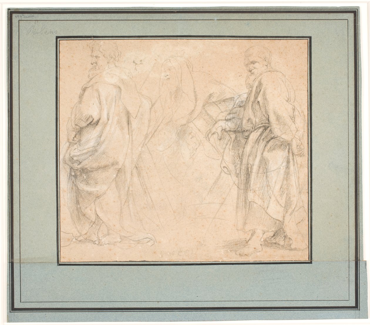 Andrew için iki çalışma ve eski bir rahip için bir çalışma (Melchizedek?) by Peter Paul Rubens