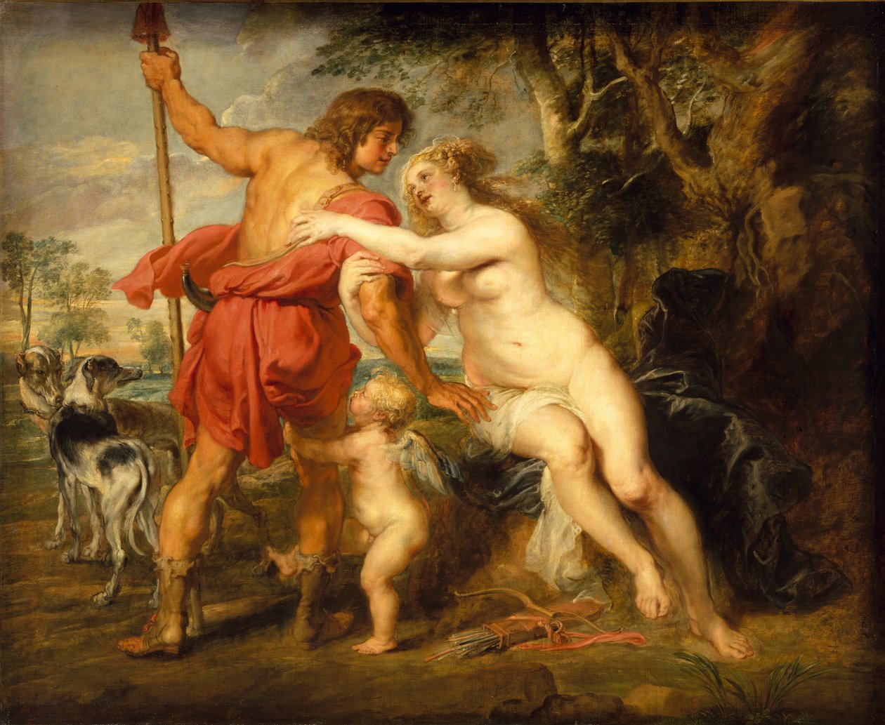 Venüs ve Adonis, c.1635 by Peter Paul Rubens