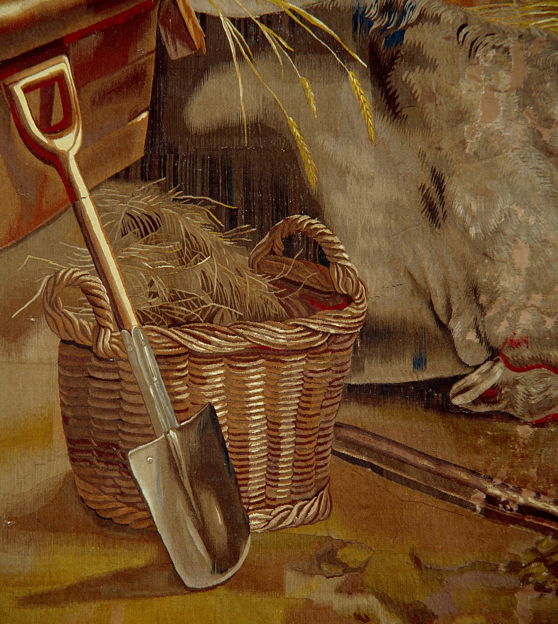 İsa Çocuğuna Tapınma, Flaman okulunun goblenin detayı, c.1600-50 by Peter Paul after Rubens