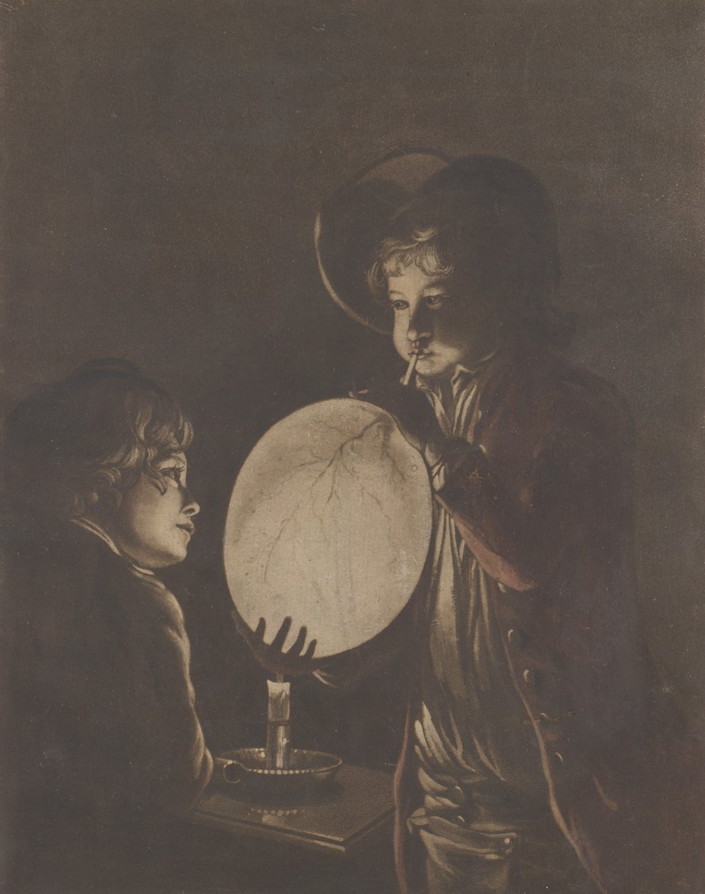 Mum Işığında Mesaneyi Üfleyen İki Çocuk, 1773., 1773. by Peter Perez Burdett