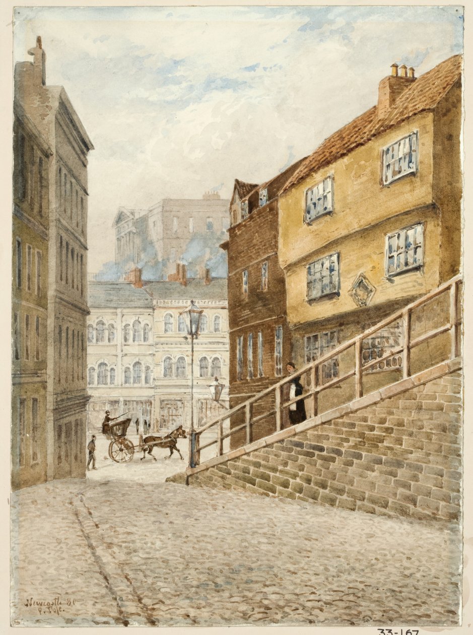 Akenside Hill (gemide kağıt üzerine kurşun kalem ve sulu boya) by Peter Petersen Toft