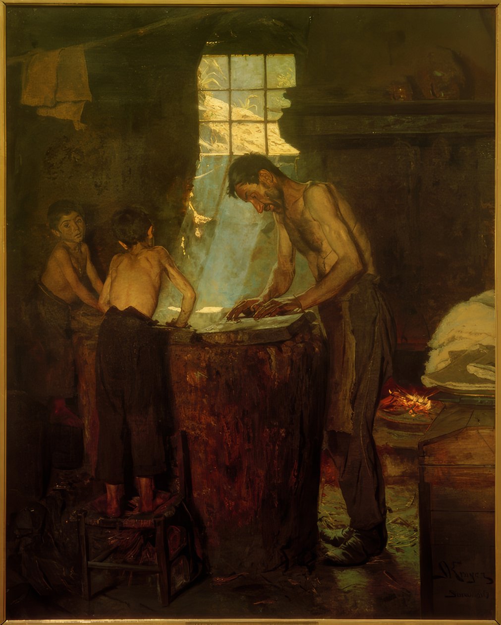 İtalyan köy şapkası üreticisi. sora by Peder Severin Krøyer