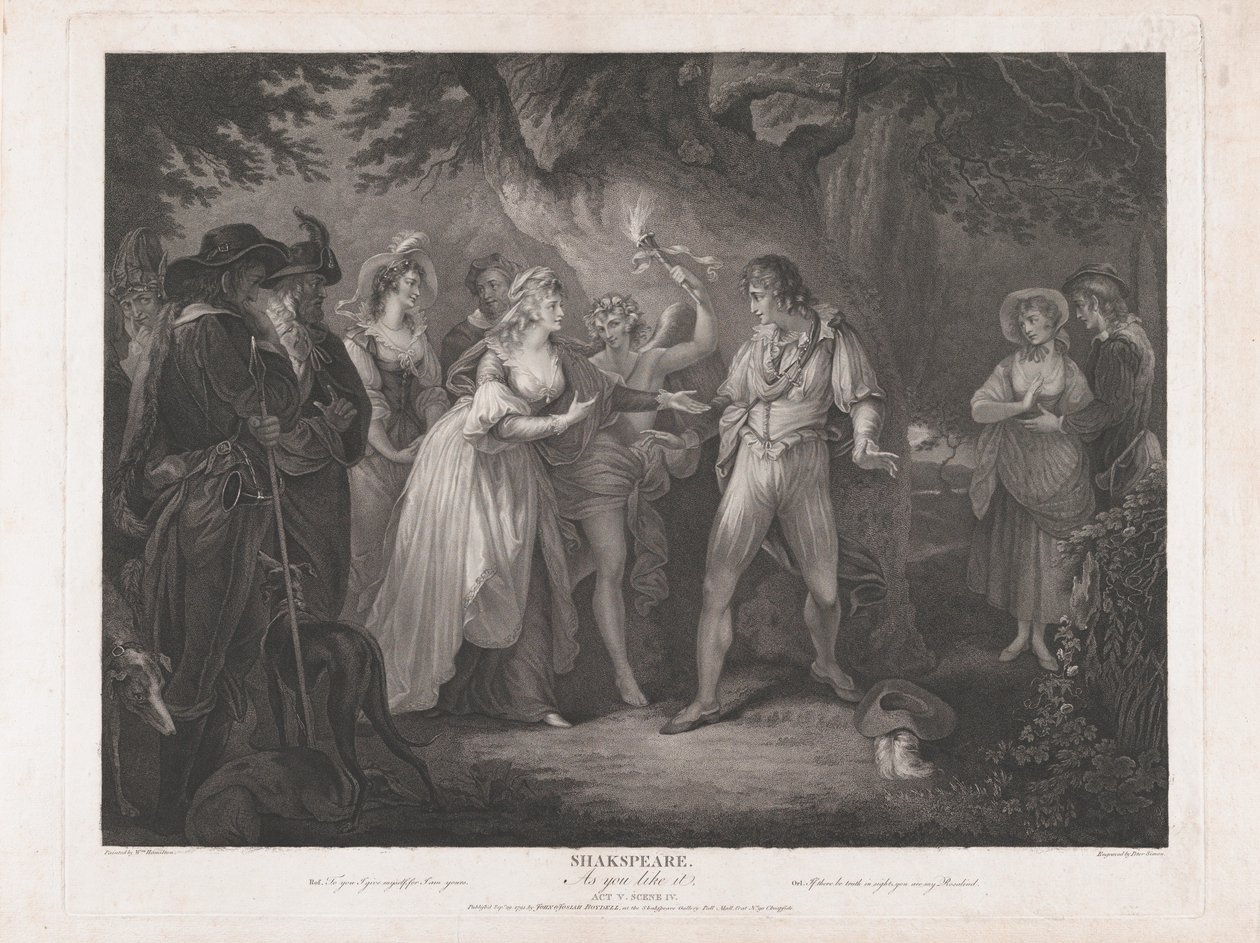 Beğendiğiniz Gibi, 5. Perde, 4. Sahne Shakespeare, 29 Eylül 1792., 29 Eylül 1792. by Peter Simon