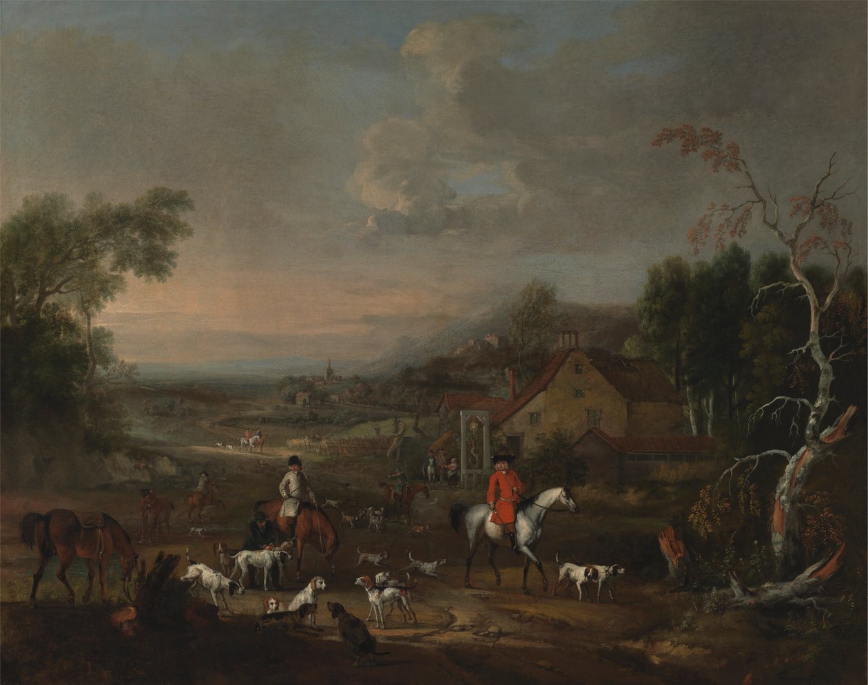 Rahip Jemmet Browne foxhounds toplantısında by Peter Tillemans