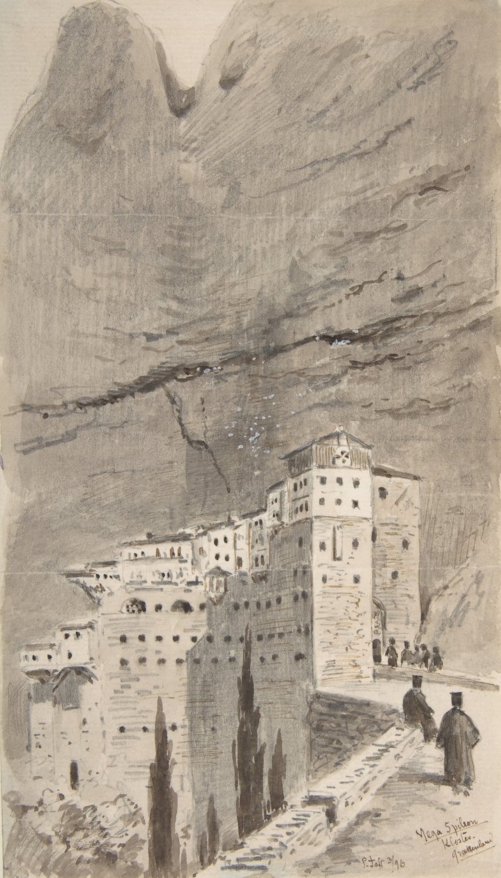 Mega Spileon Manastırı, Yunanistan, 1896. by Peter Toft
