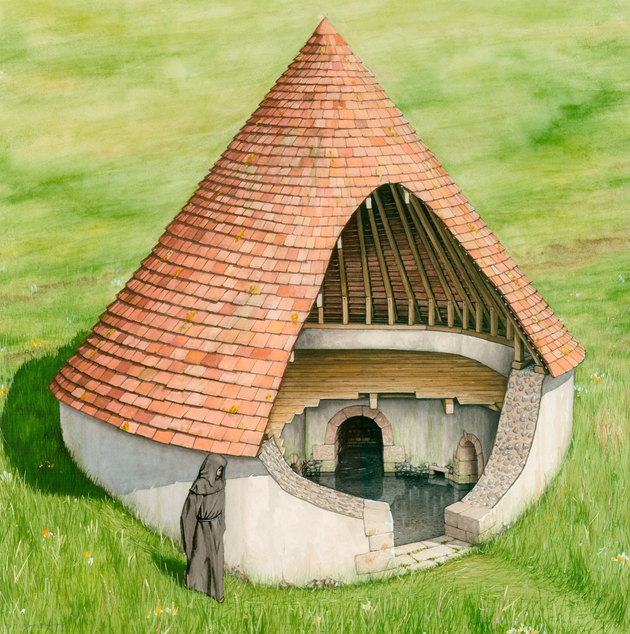 Kanal evi, St Augustine Manastırı, Canterbury, Kent by Peter Urmston