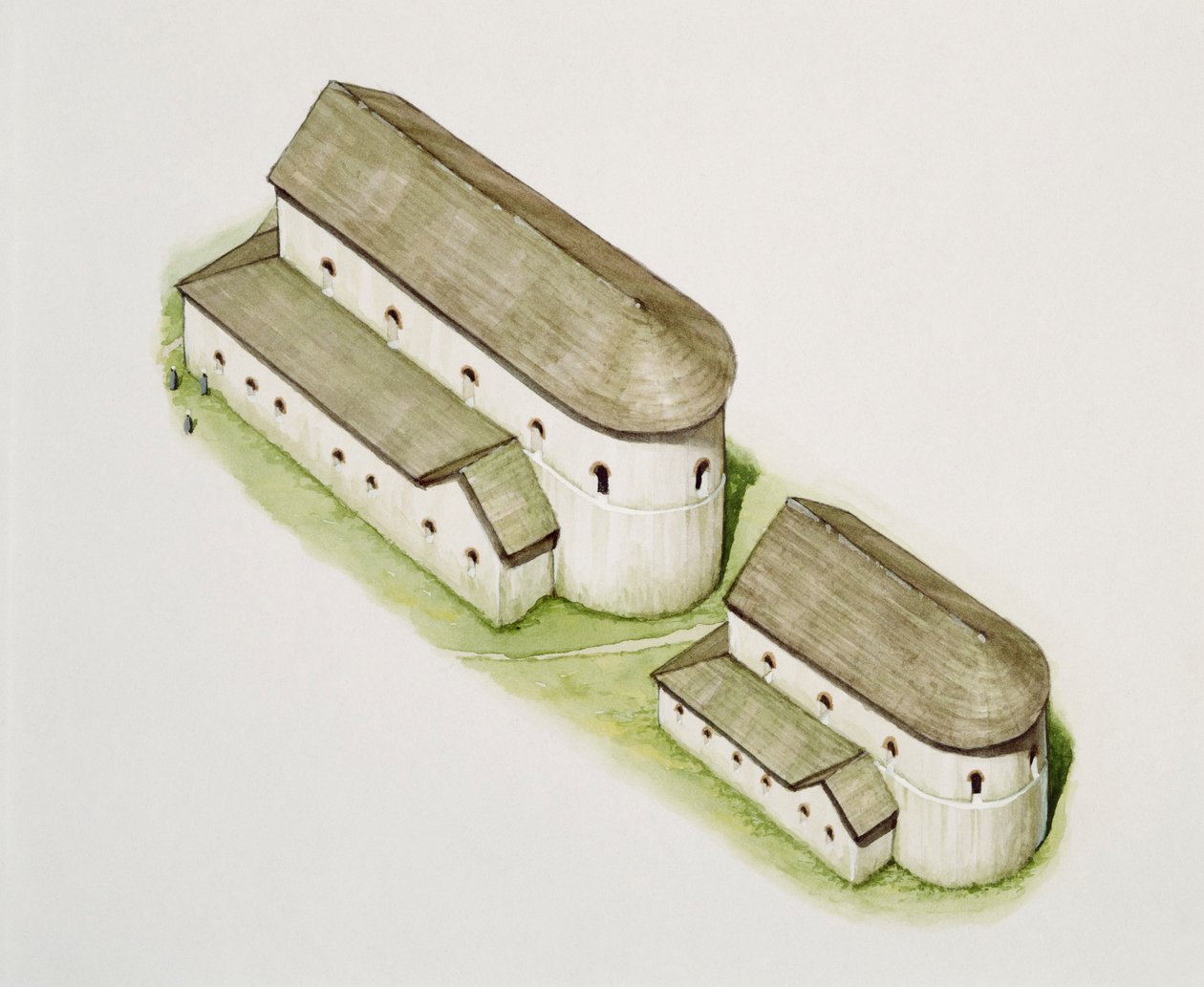 İlk Sakson kilisesi, St Augustine Manastırı, Canterbury, Kent, 20. yüzyılın sonları veya 21. yüzyılın başlarında by Peter Urmston