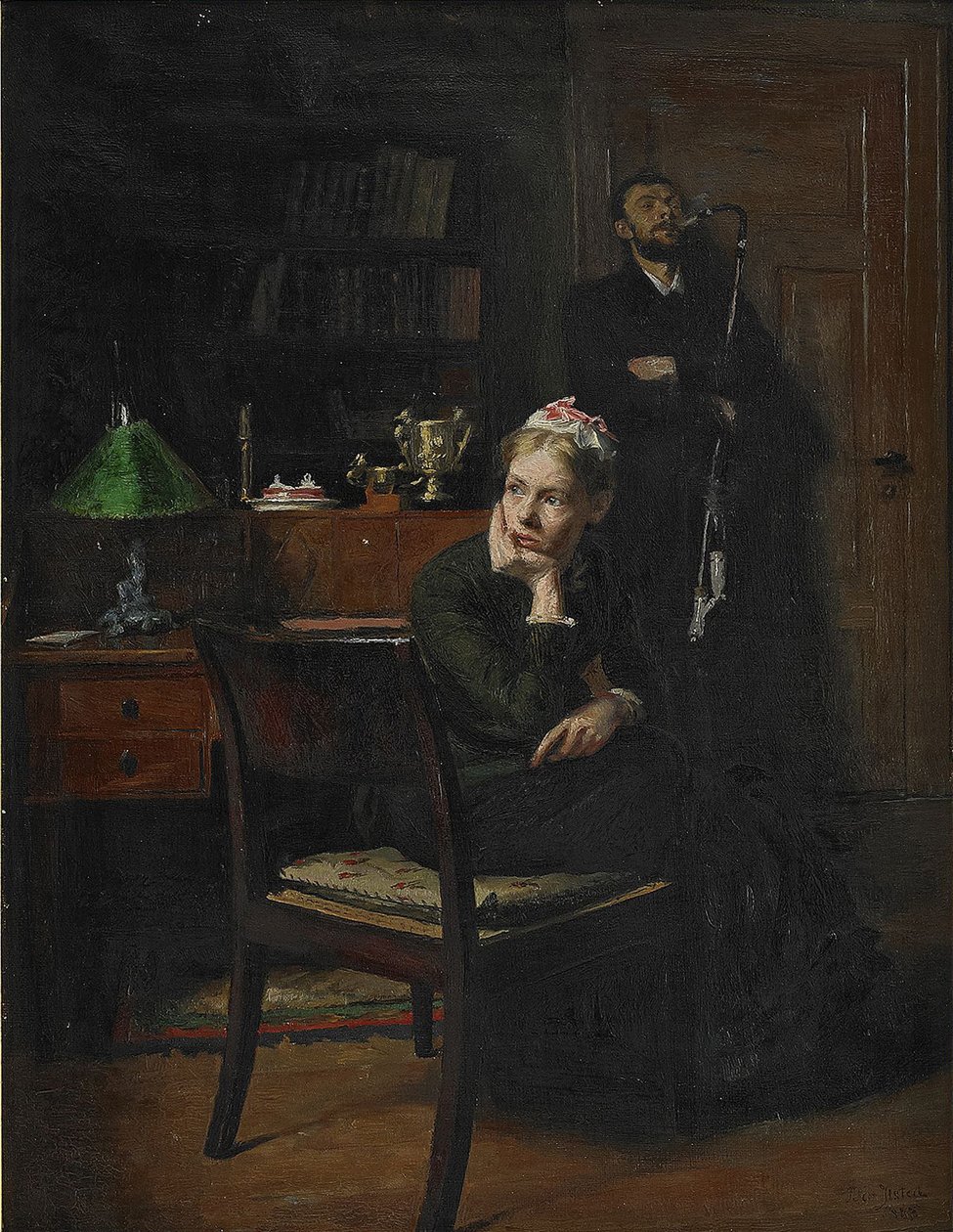 İç Mekanda Aile Sahnesi, 1885 by Peter Vilhelm Ilsted