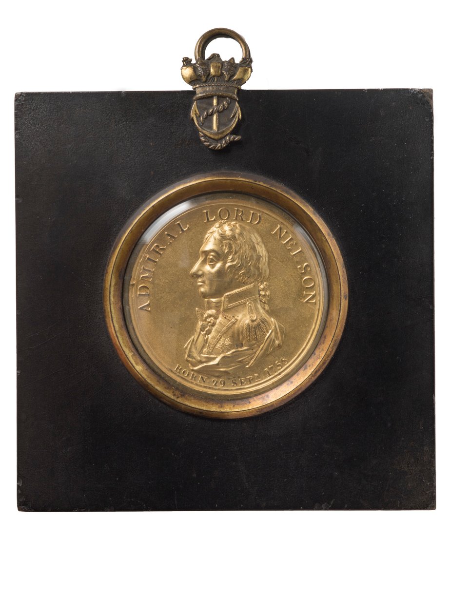 Portrait Plaque of Admiral Lord Nelson, c.1805 (bronze gilt) by Peter Wyon