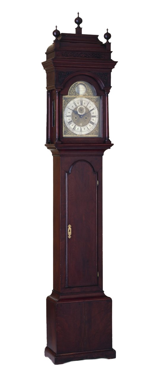 Sekiz Günlük Saat, c. 1730-1740 (kara ceviz; güney sarıçam, doğu beyaz çamı ve Atlantik beyaz sediri) by Peter and Head John Stretch
