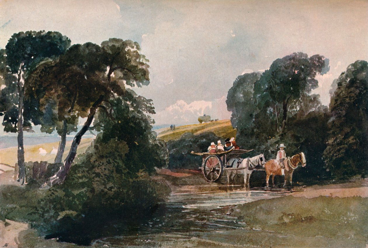 Çaydan Geçen Saman Arabası, c1824 by Peter de Wint