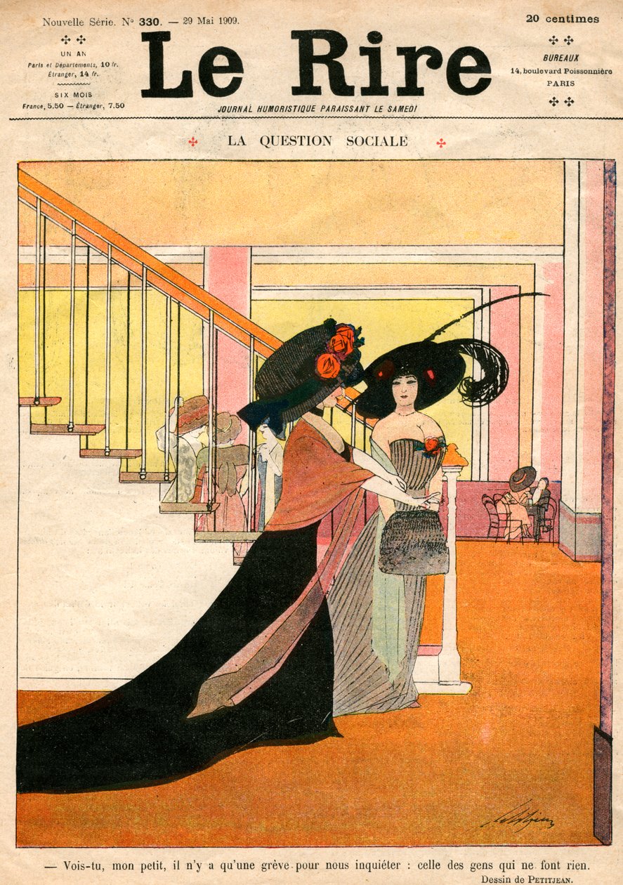 Le Rire veya Kahkaha'nın ön kapağı, 29 Mayıs 1909 by Petitjean