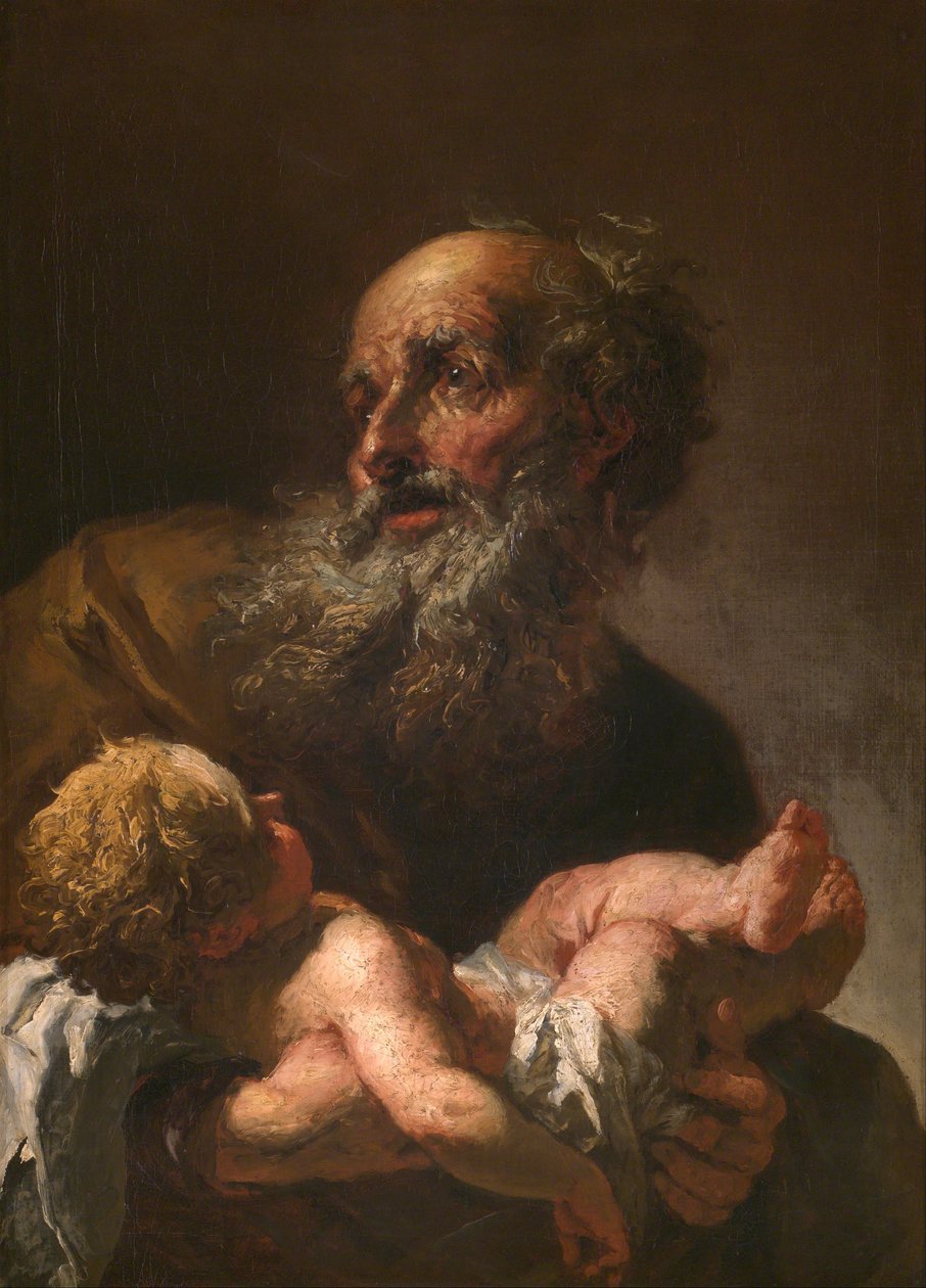 Bebek İsa ile Simeon by Petr Brandl