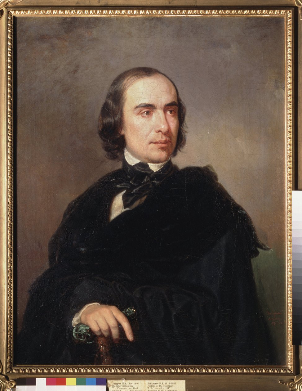 Timofey Granovsky (1813-1855) Tarihinin Portresi. Pyotr Zakharovich Zakharov Çeçenlerin (Zaharov-Çeçenlerin) (1816-1846) tablosu, huile sur toile by Petr Zakharovich Zakharov Chechenets