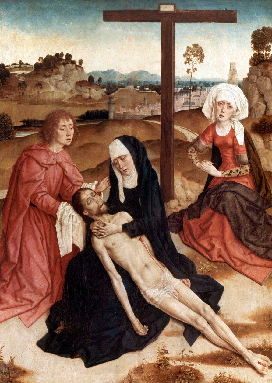 Ölü Mesih Üzerine Ağıt, 1444 dolayları (panel üzerine yağlıboya) by Petrus Christus